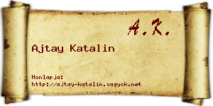 Ajtay Katalin névjegykártya