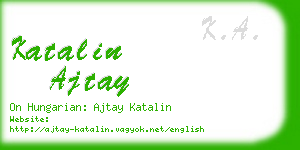 katalin ajtay business card